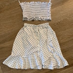 Two piece polka dot set